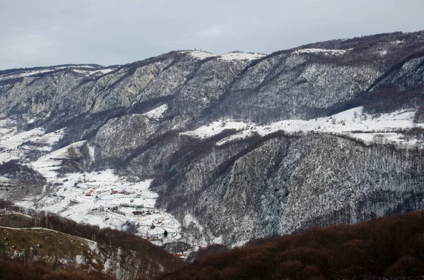 Winterlandschap Apuseni Gebergte Roemenië — Stockfoto