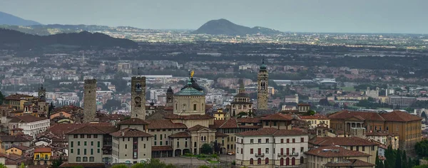 Panoramic View City Bergamo Famous Tourist Destination Lombardy Italy — Stock Photo, Image