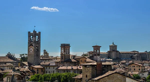 Panoramic View City Bergamo Famous Travel Destination Lombardy Italy — Stock Photo, Image