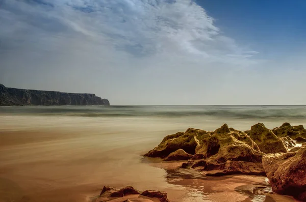 Wilde Und Unentdeckte Strände Und Klippen Der Westküste Der Algarve — Stockfoto