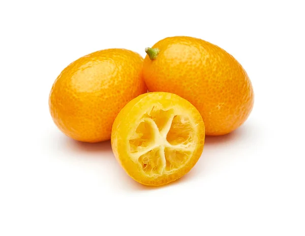 Kumquats Elszigetelt Fehér Background — Stock Fotó