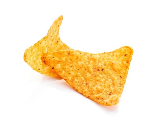 Tortillachips Geïsoleerd Witte Achtergrond — Stockfoto