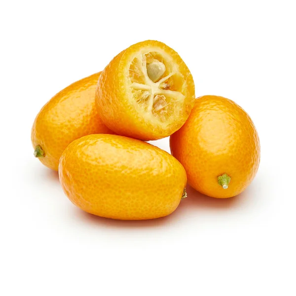 Kumquat Isolado Sobre Fundo Branco — Fotografia de Stock