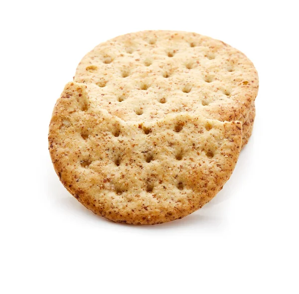 Cracker Geïsoleerd Witte Achtergrond — Stockfoto