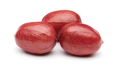 Beyaz arkaplanda ceviz izli