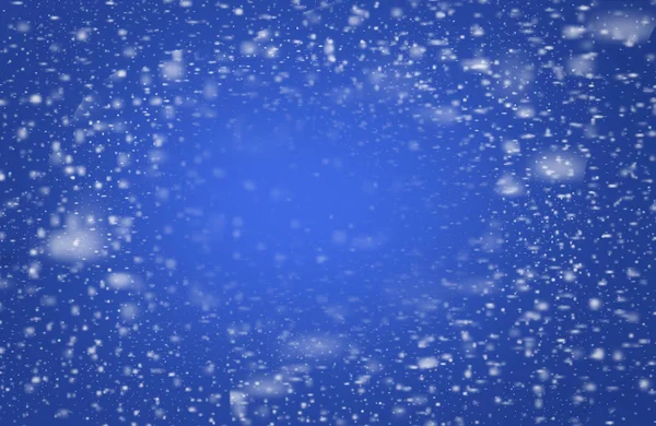 Flocos de neve a cair no céu. A magia do Natal , — Fotografia de Stock
