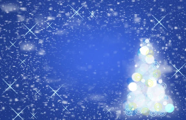 Flocos de neve a cair no céu. A magia do Natal , — Fotografia de Stock
