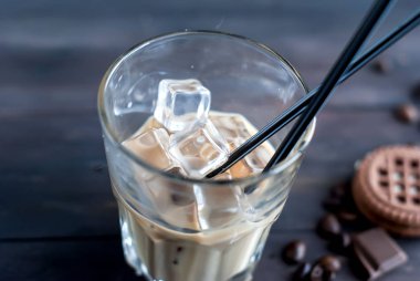 Cam sütlü buzlu kahve