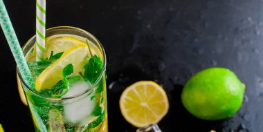 Mojito kokteyl fikir limon, limon ve nane 