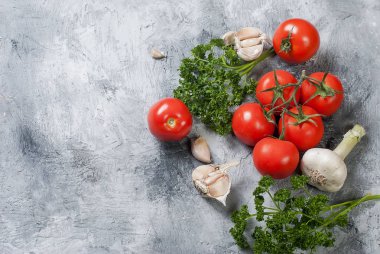 bir şube, yağ, maydanoz, baharatlar kiraz domates