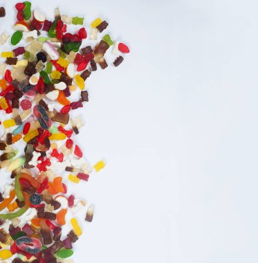 Lezzetli karışık renkli şeker şekerlemeler