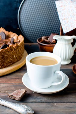 Çikolatalı cheesecake ve kahve