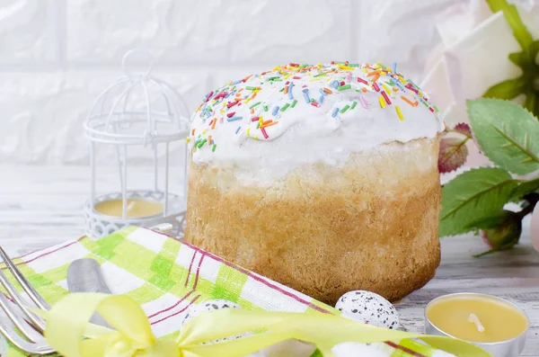 Easter cake and Place setting for Easter