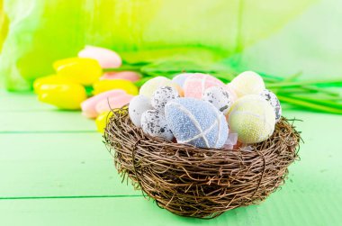 Dekorotif oyuncakları yumurta yuvada 