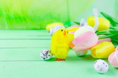 Dekorotif oyuncakları yumurta yuvada 