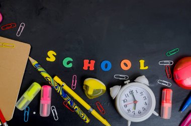 okul ve ofis malzemeleri çerçeve 