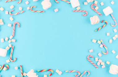 Noel geçmişi. karamel baston ve marshmallow ile