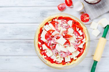 Çiğ Shortbread hamur Ev yapımı turta hazırlama  