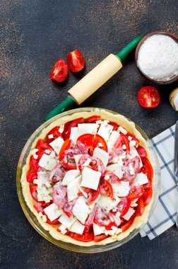 Çiğ Shortbread hamur Ev yapımı turta hazırlama  