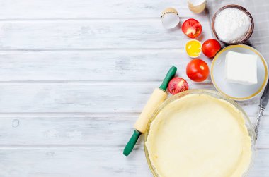 Çiğ Shortbread hamur Ev yapımı turta hazırlama  