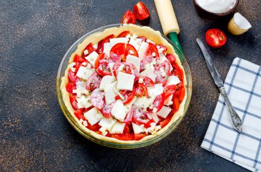 Çiğ Shortbread hamur Ev yapımı turta hazırlama  