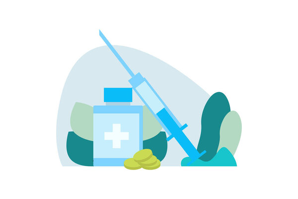 Hepatitis A, B, C Vaccination. Time to vaccinate concept illustration. Webinar, online training concept vector illustration concept for web landing page template, banner, flyer and presentation