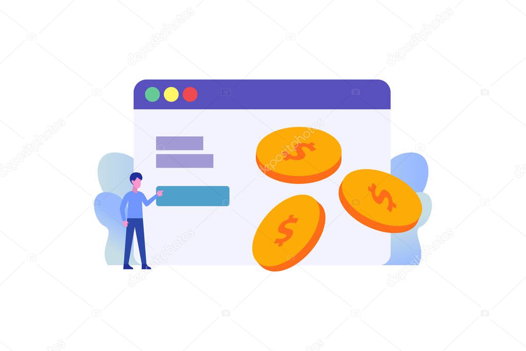 cryptocurrency security illustration concept for web landing page template, banner, flyer and presentation