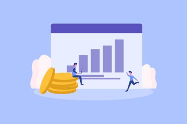 Web iniş sayfası şablonu, afişi, broşürü ve sunumu için monetizasyon illüstrasyon kavramı
