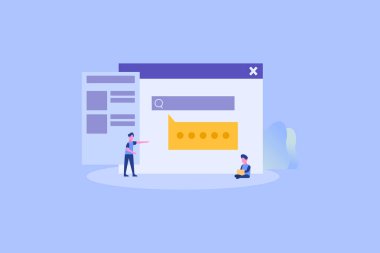 sohbet posteri, basitçe vektör illüstrasyonu 