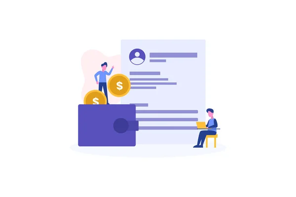 Ahorro de dinero. Times es el concepto de ilustración de dinero para la plantilla de landing page web, banner, volante y presentación — Vector de stock