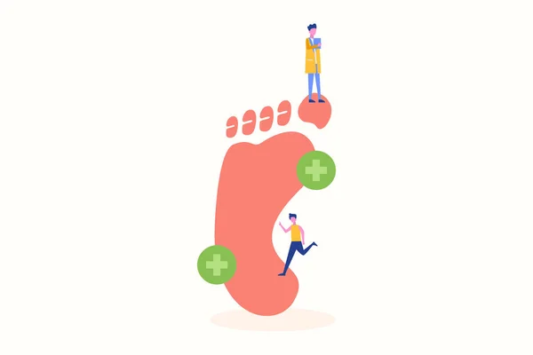 Web iniş sayfası şablonu, afiş, broşür ve sunum için podiatrist illüstrasyon kavramı