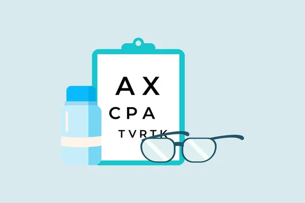 Medische Oogarts Eyesight Check Eye Test Illustratie Concept Voor Web — Stockvector