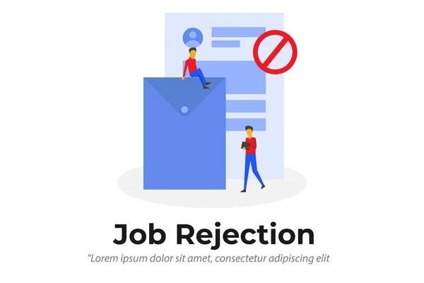 Human Resources Job Application Job Interview Rejection Illustration Concept Web — Stock Vector
