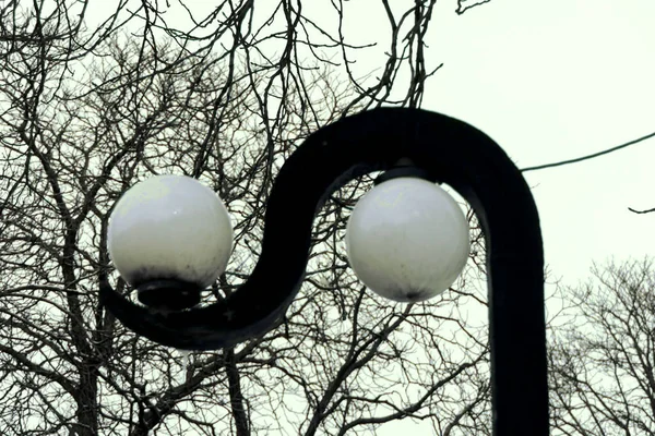驚くほど形をした造園灯 — ストック写真