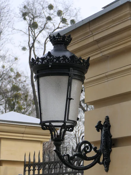 Krásná Nástěnná Lampa Dekorace Fasády Budovy — Stock fotografie
