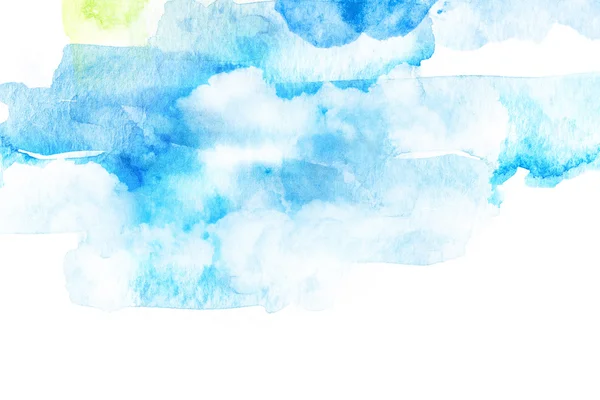 Ilustración acuarela del cielo con nube . — Foto de Stock