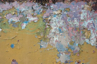 Eski paslı metal soyulması boya.