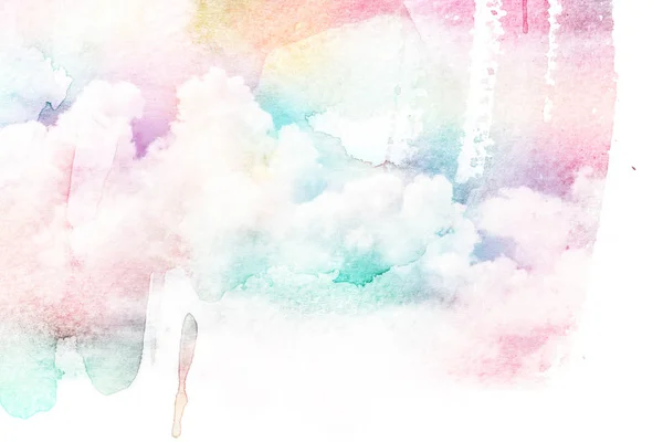 Aquarel illustratie van hemel met cloud. — Stockfoto