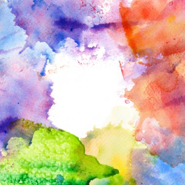 Suluboya fırça konturu çerçeve kenarlığı.