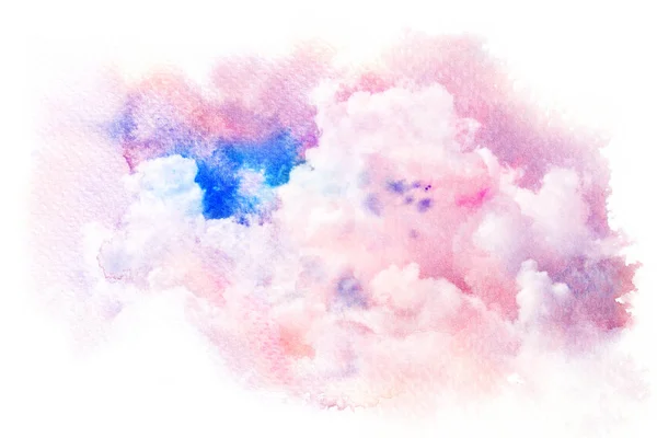 Bulut gökyüzü suluboya çizimi. — Stok fotoğraf