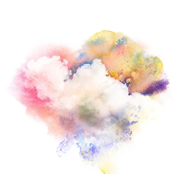 Aquarell Illustration des Himmels mit Wolke. — Stockfoto