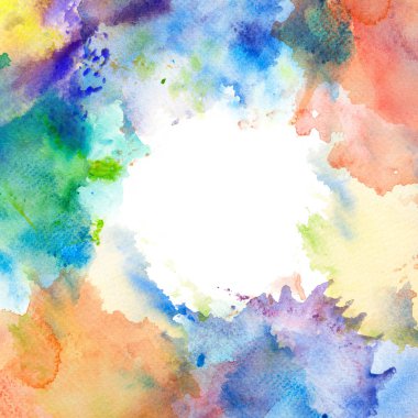 Suluboya fırça konturu çerçeve kenarlığı.