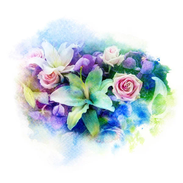 Illustrazione acquerello fiore . — Foto Stock