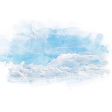 Beyaz bulutlu mavi gökyüzü.