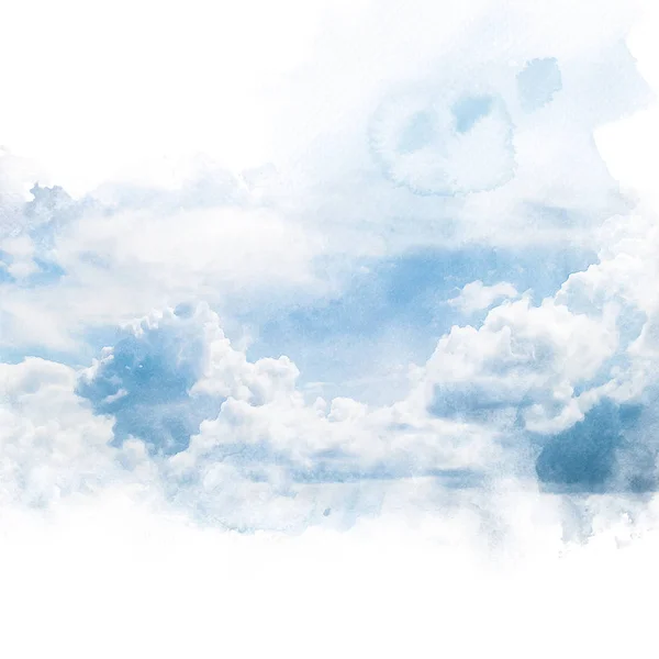 Голубое небо с белым облаком. — стоковое фото