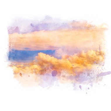 Alacakaranlık gökyüzü günbatımı, bulut ile.