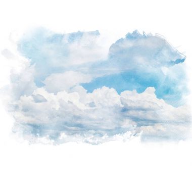 Beyaz bulutlu mavi gökyüzü.