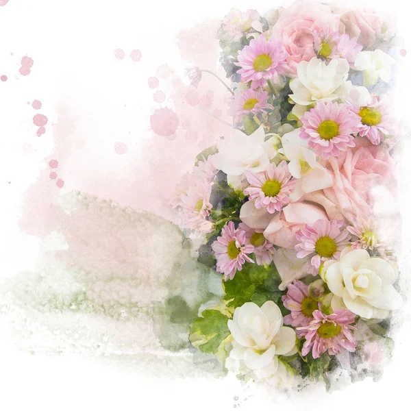 Blume Aquarell Illustration. Stockbild