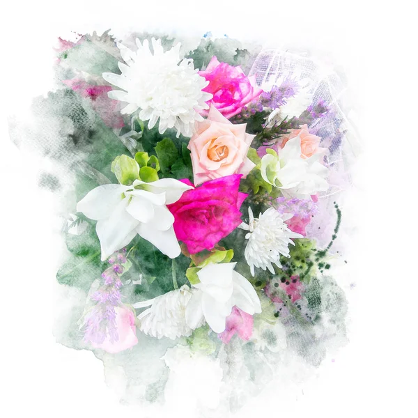 Illustrazione acquerello fiore . — Foto Stock