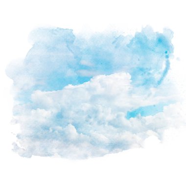 Beyaz bulutlu mavi gökyüzü.